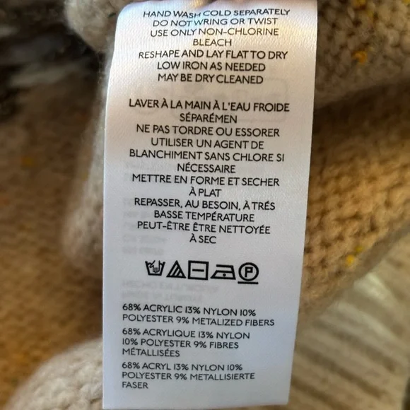 Pilcro For Anthropologie Ribbed Turtleneck Fair Isle Sweater Size Small - Picture 6 of 12